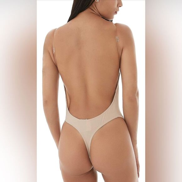 Defitshape Women's Backless Bodysuit Plunge Seamless Thong (300) - Picture 5 of 7